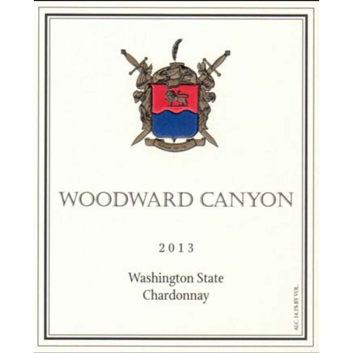Woodward Canyon Chardonnay 2013 Front Label