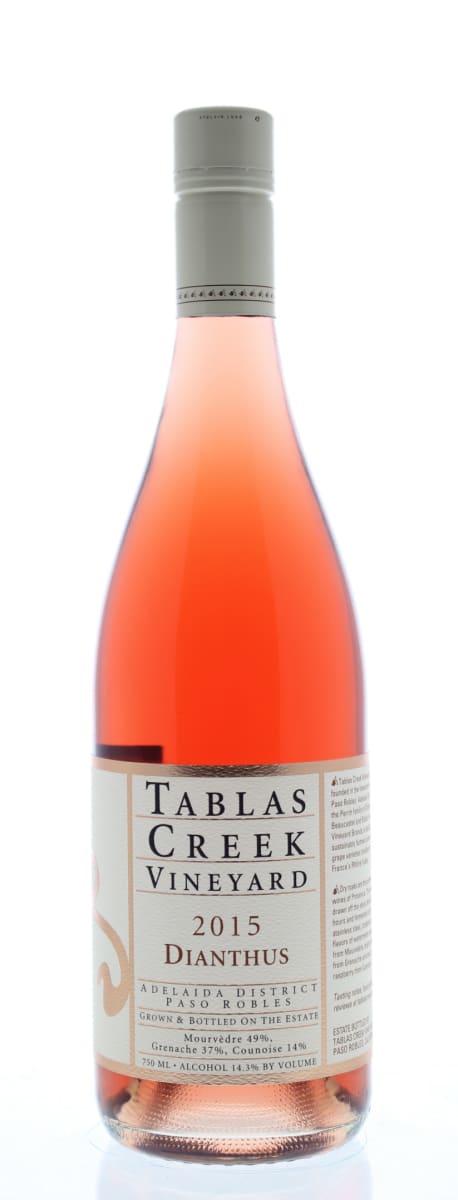 Tablas Creek Dianthus Rose 2015 Front Bottle Shot