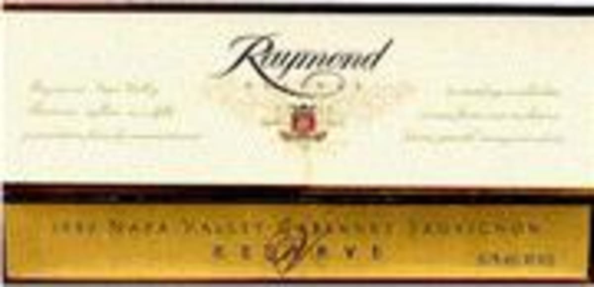 Raymond Reserve Selection Cabernet Sauvignon 1998 Front Label