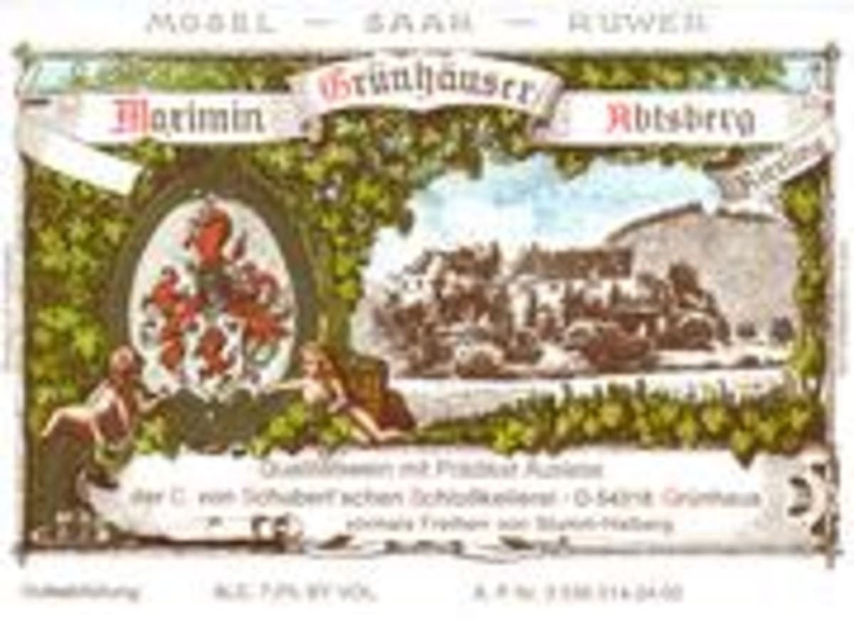 Maximin Grunhaus Abtsberg Riesling QbA 1999 Front Label