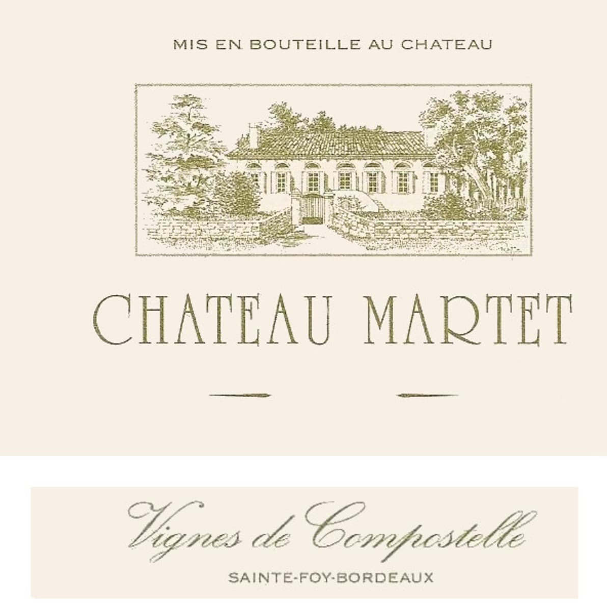 Chateau Martet Blanc 2011 Front Label