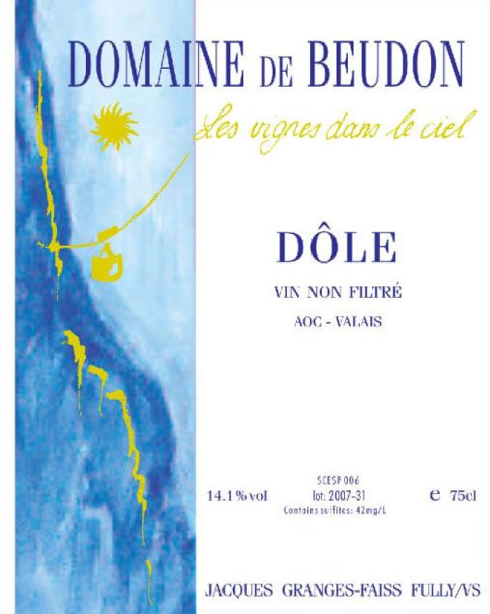 Domaine de Beudon Dole 2010 Front Label