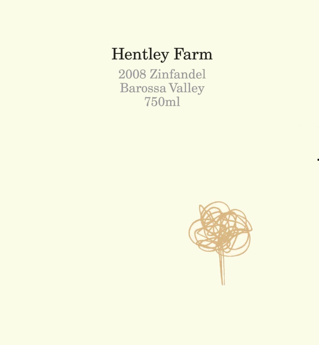 Hentley Farm Zinfandel 2008 Front Label