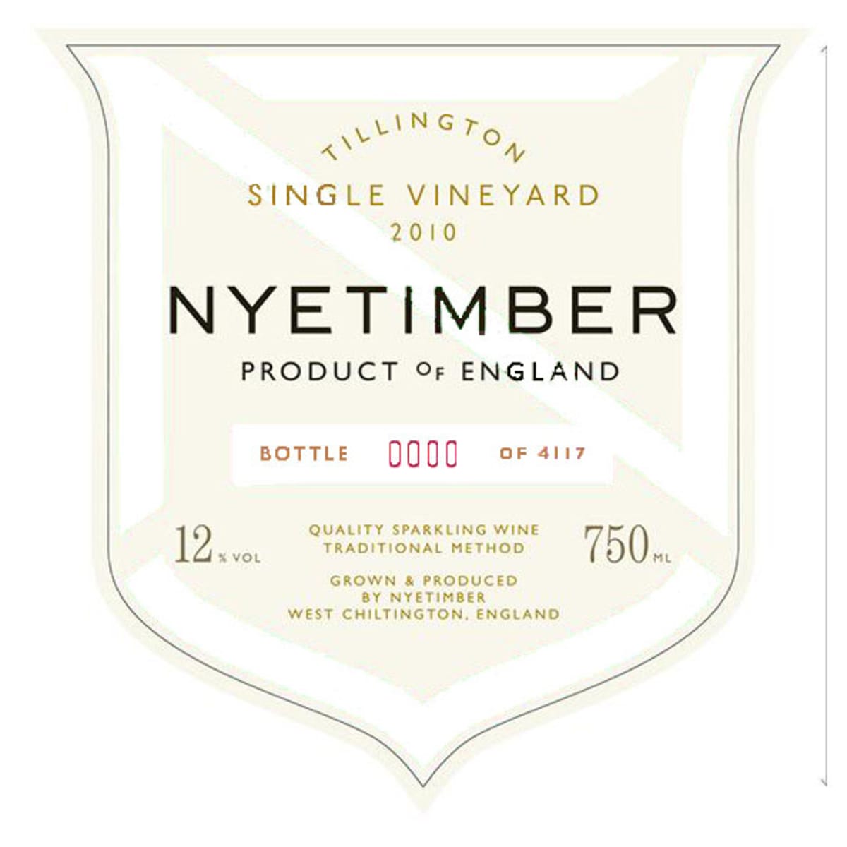 Nyetimber Tillington 2010 Front Label