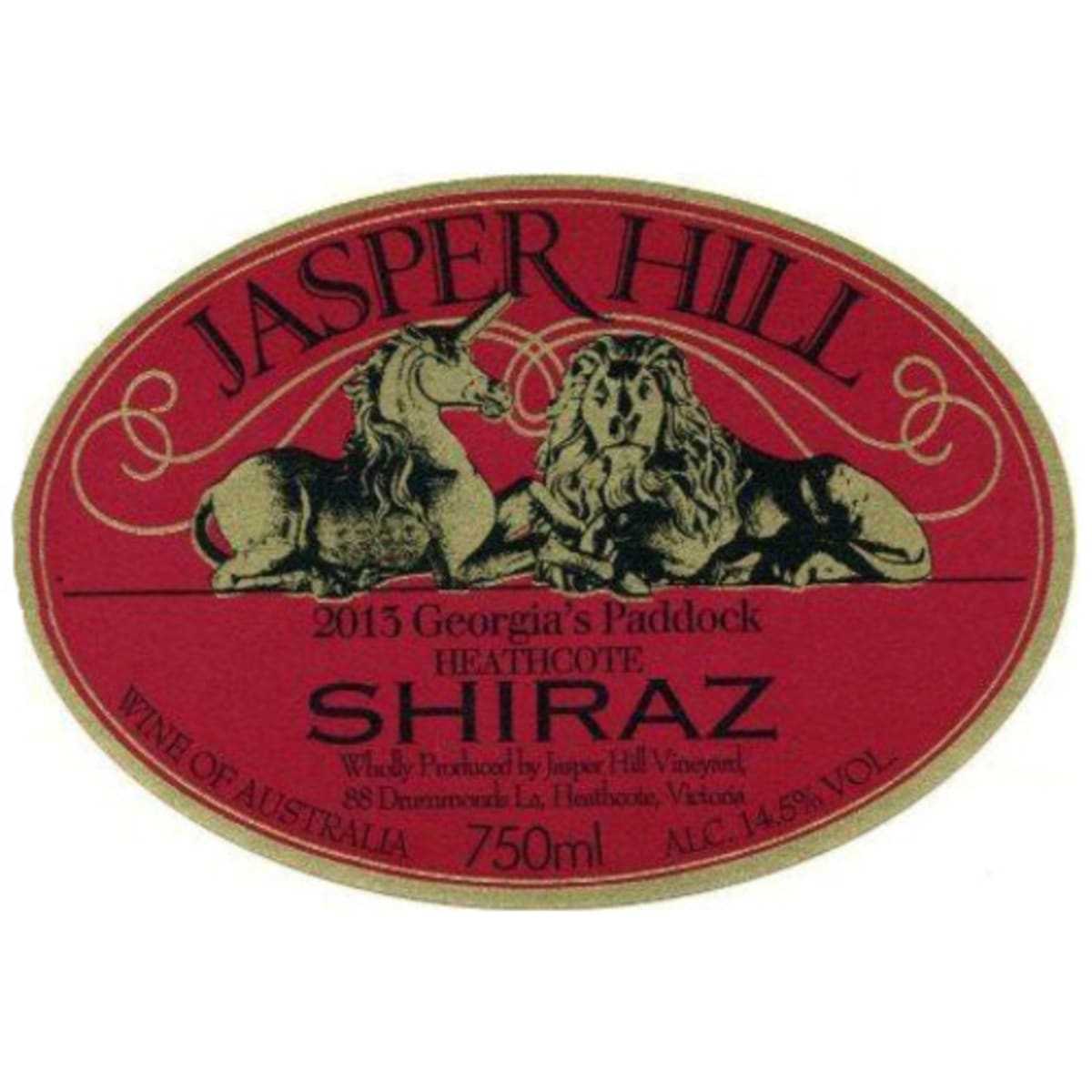 Jasper Hill Georgia's Paddock Shiraz 2013 Front Label