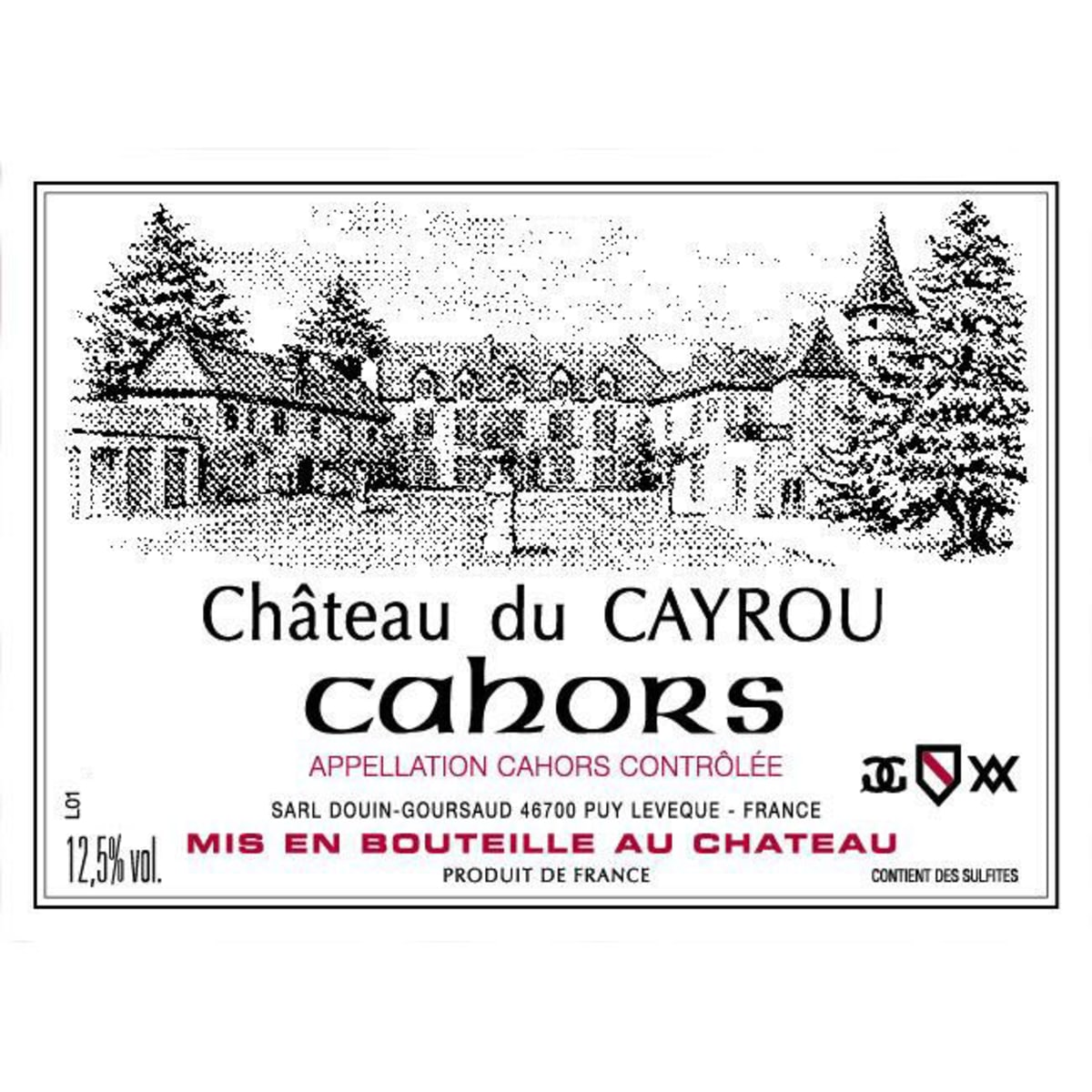 Chateau du Cayrou Cahors (1.5 Liter Magnum) 1990 Front Label