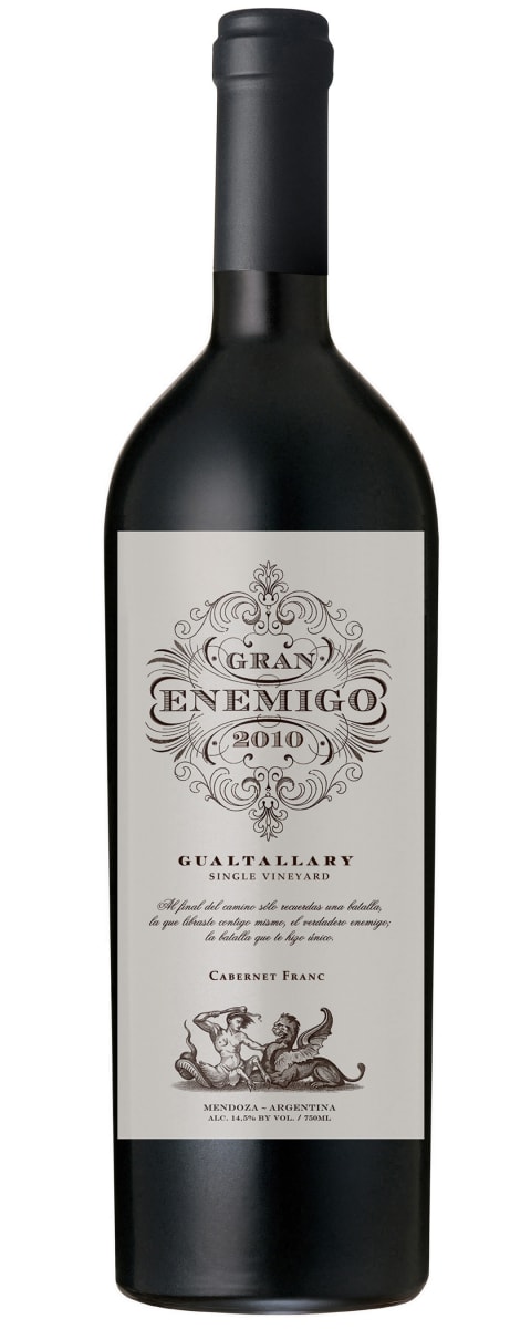 El Enemigo Gran Enemigo Gualtallary Single Vineyard 2010 Front Bottle Shot