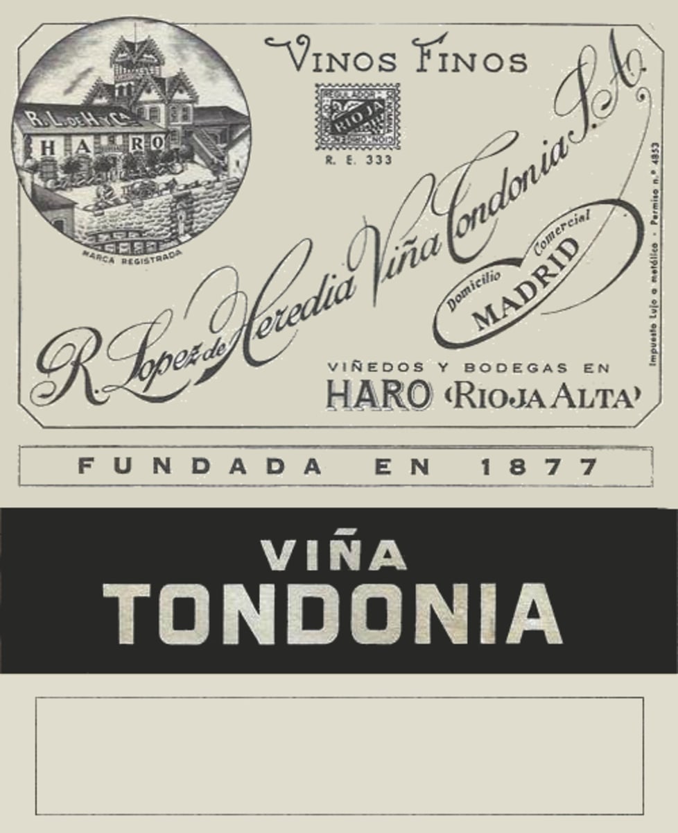 R. Lopez de Heredia Rioja Vina Tondonia Gran Reserva White 1968 Front Label
