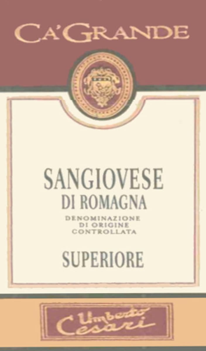 Cesari, U Sangiovese di Romagna Ca' Grande 1999 Front Label