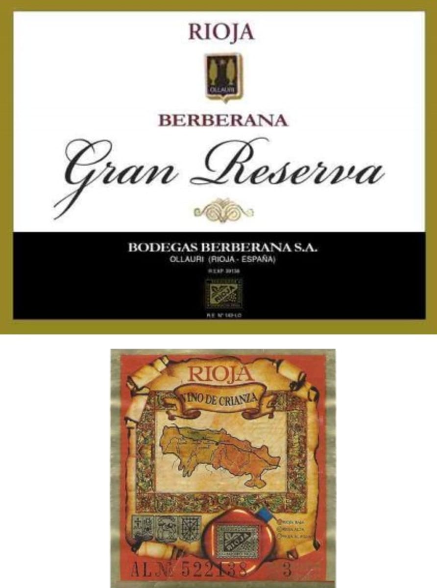 Berberana Gran Reserva 1975 Front Label