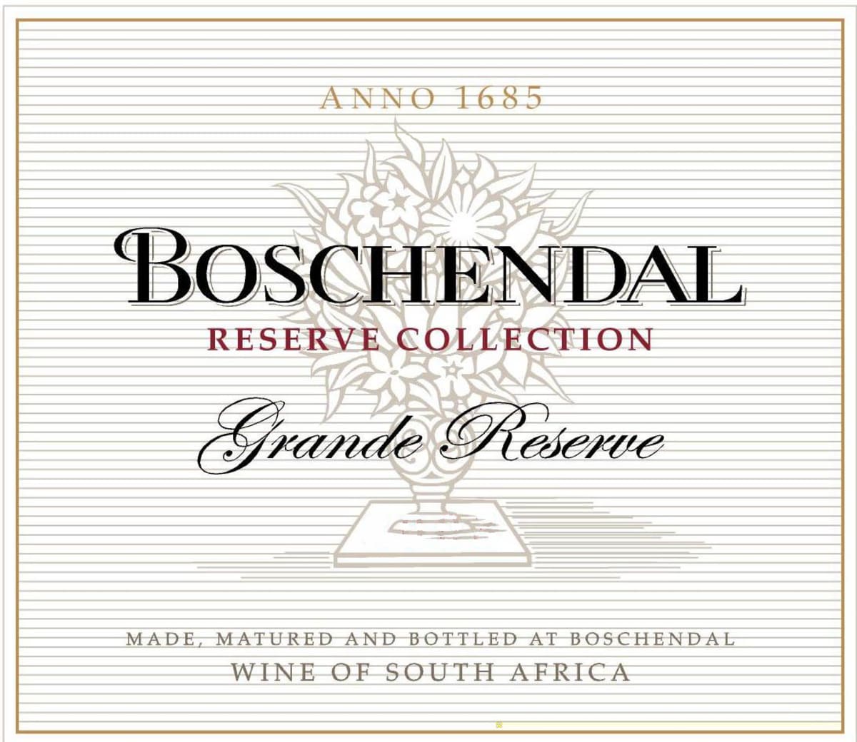 Boschendal Reserve Collection Grande Reserve 2004 Front Label