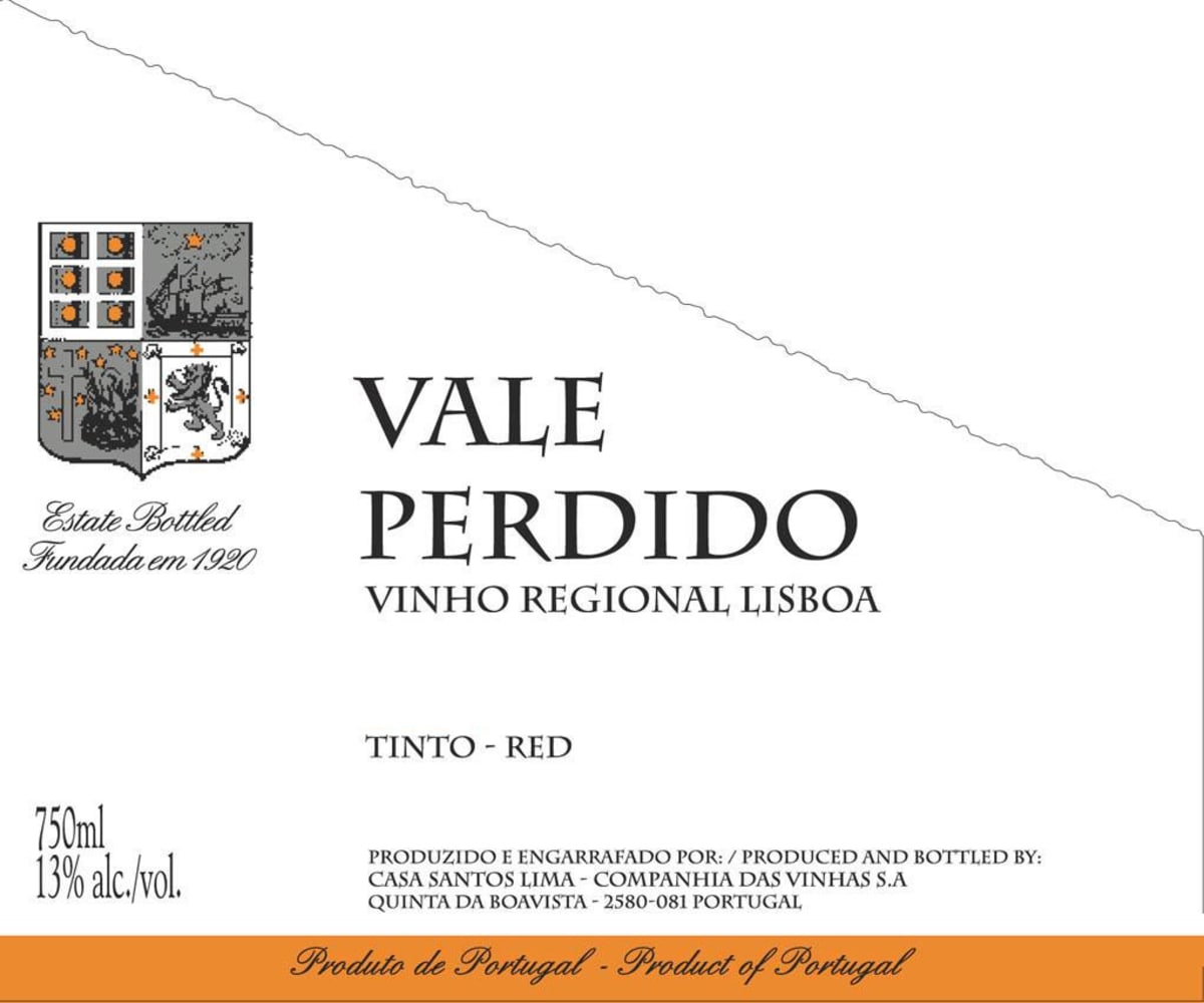Casa Santos Lima Vale Perdido Tinto 2011 Front Label