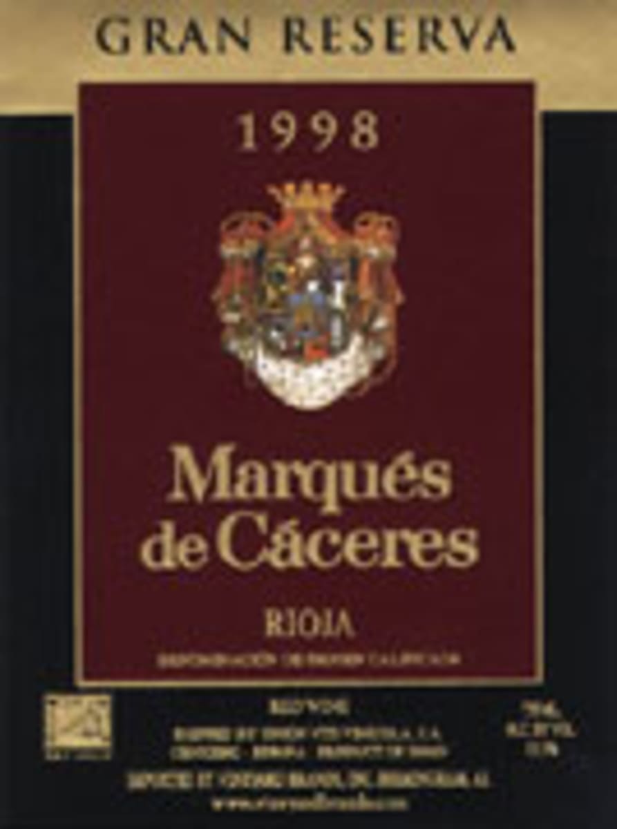 Marques de Caceres Rioja Gran Reserva 1998 Front Label