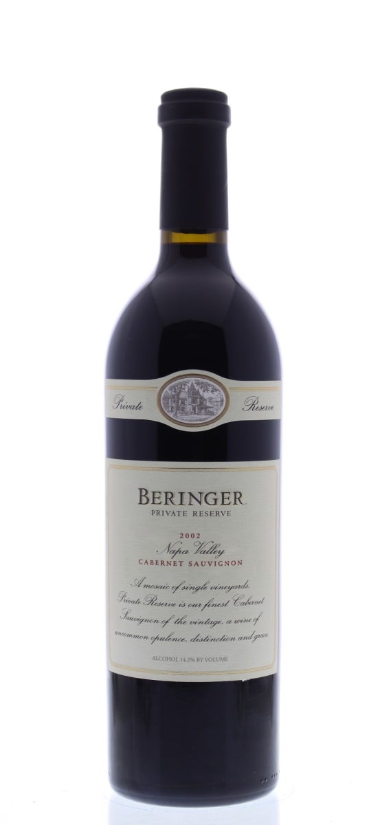 Beringer Private Reserve Cabernet Sauvignon 2002 Front Bottle Shot