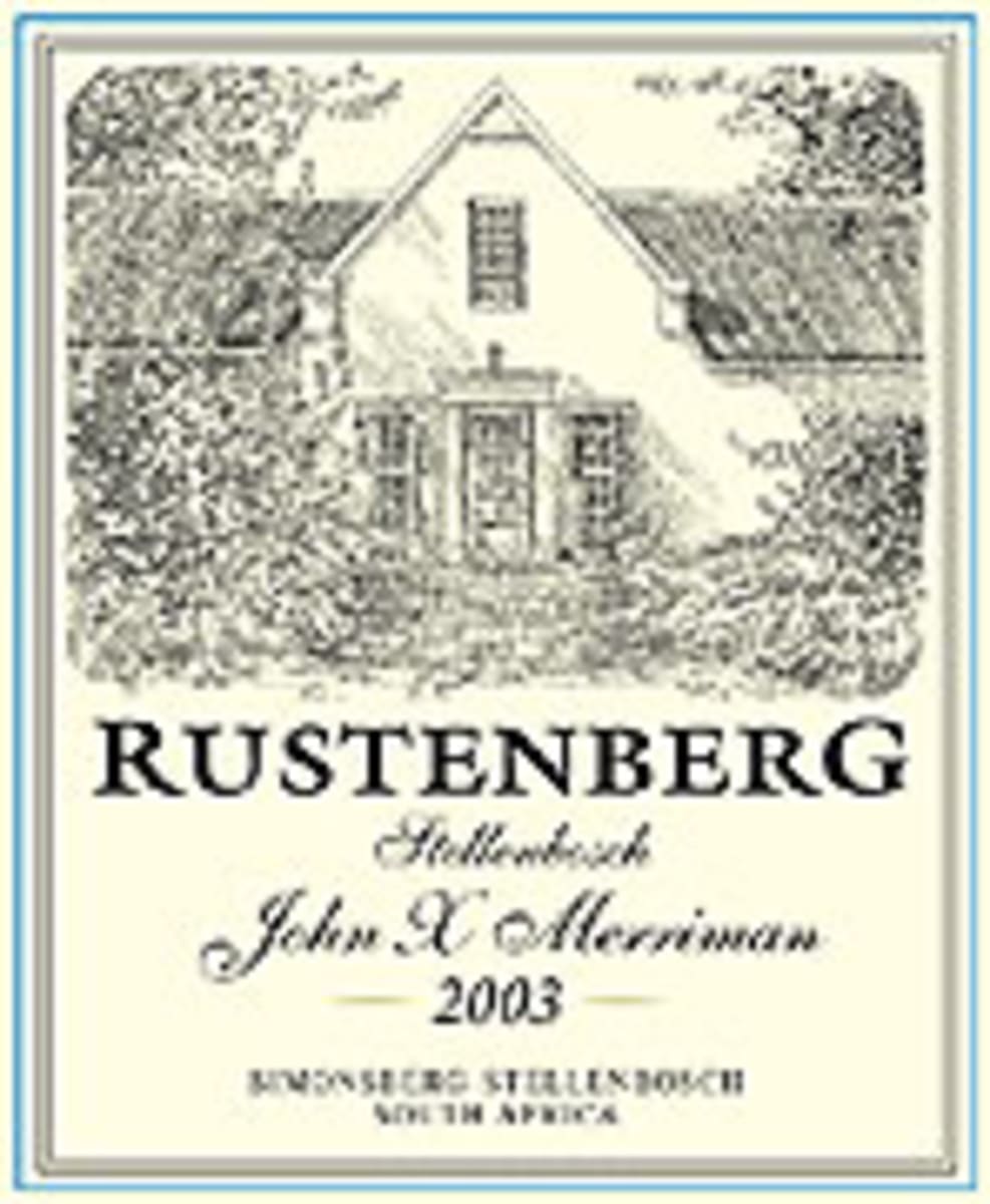 Rustenberg John X Merriman 2003 Front Label