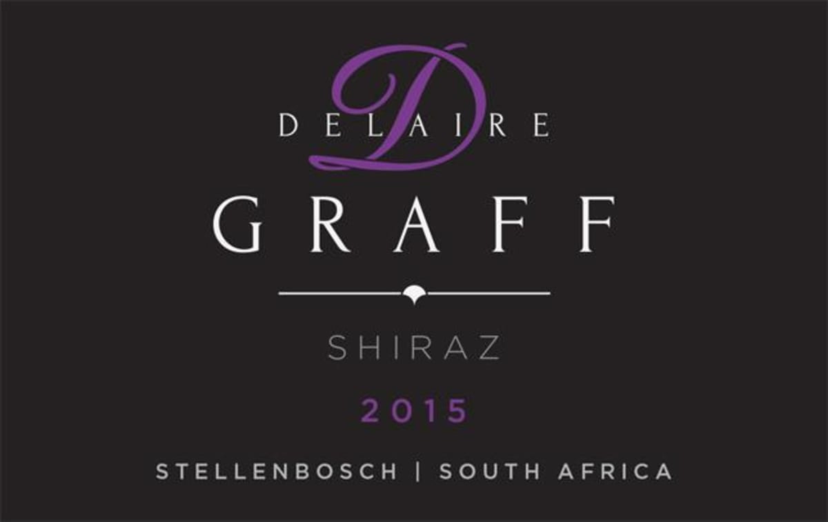 Delaire Graff Shiraz 2015 Front Label