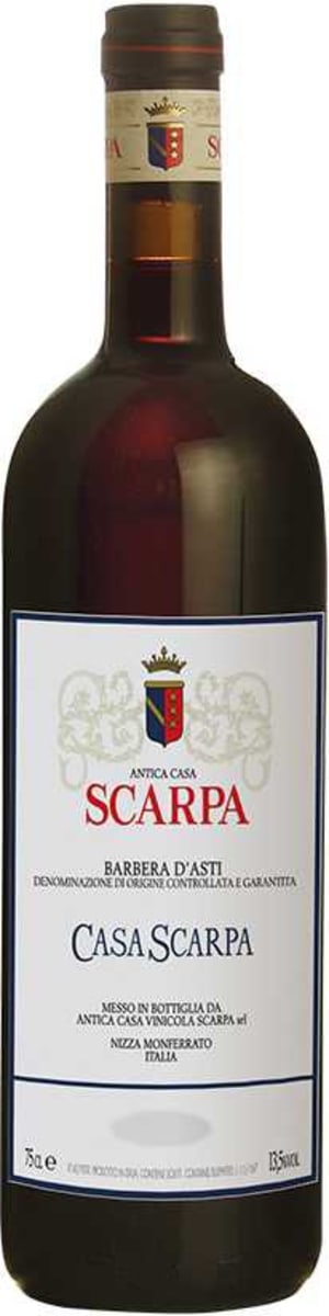 Scarpa Casa Scarpa Barbera d'Asti 2021  Front Bottle Shot