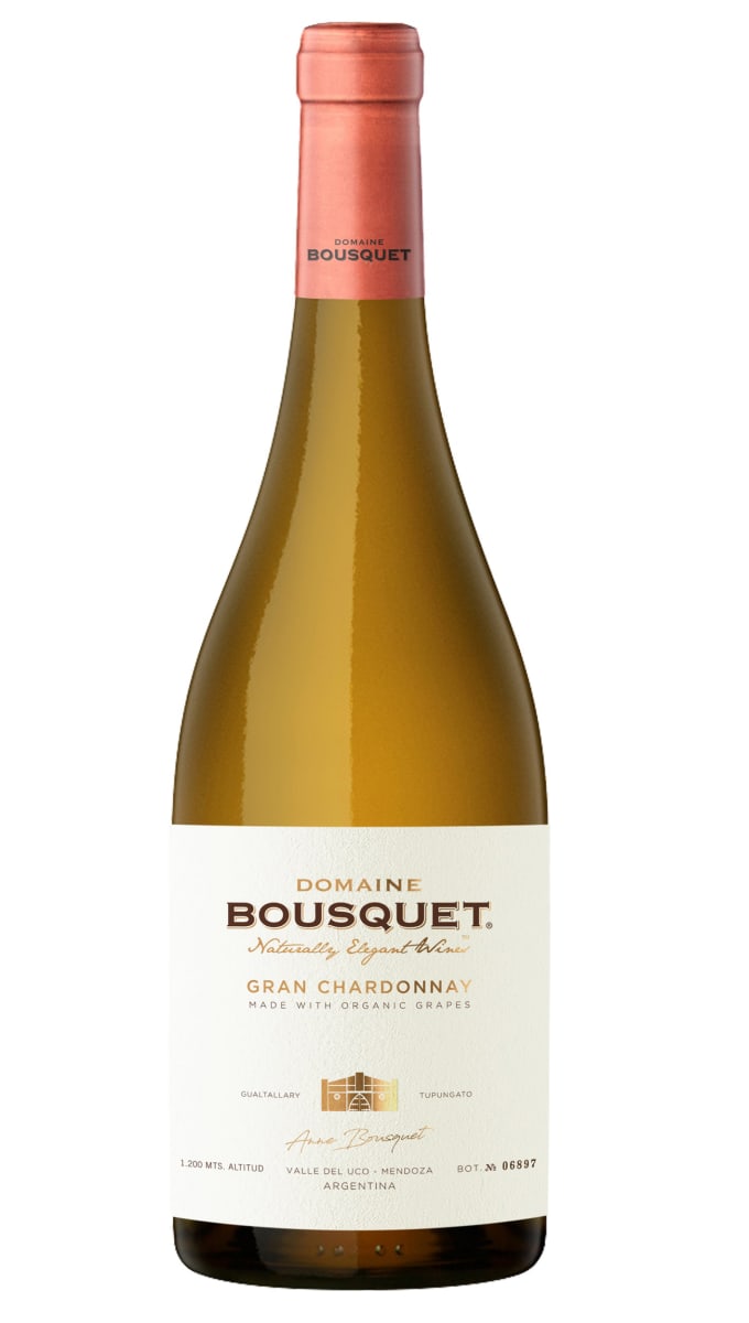 Domaine Bousquet Gran Reserve Organic Chardonnay 2018  Front Bottle Shot