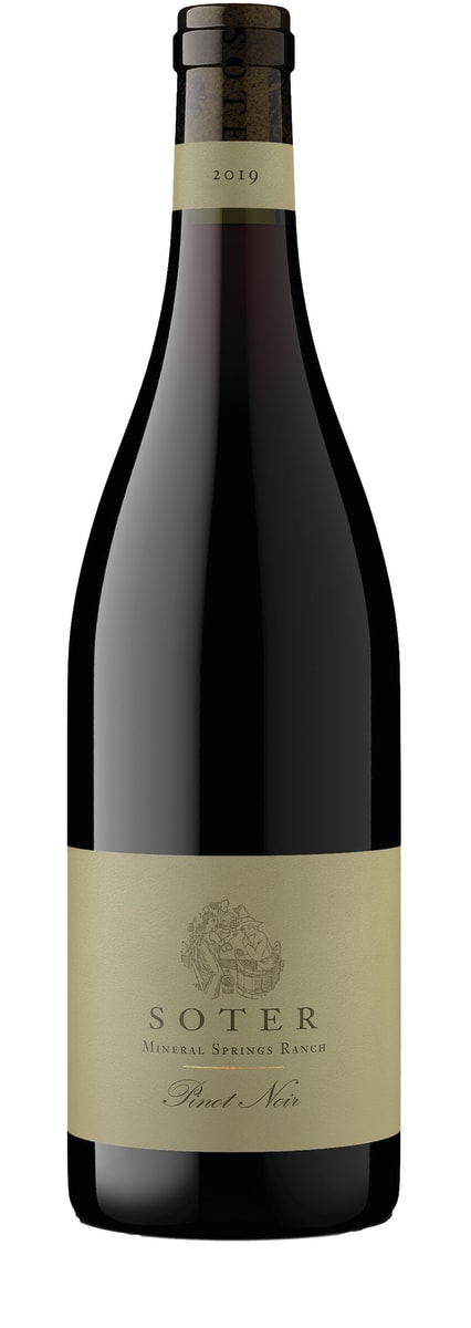 Soter Vineyards Mineral Springs Ranch Pinot Noir 2019  Front Bottle Shot