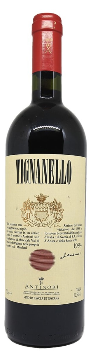 Antinori Tignanello 1994  Front Bottle Shot