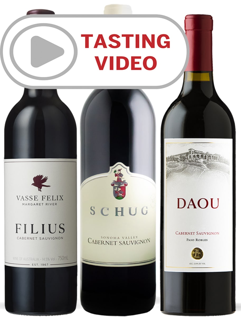 wine.com Wine Style Trio: Cabernet Sauvignon with Tasting Video  Gift Product Image