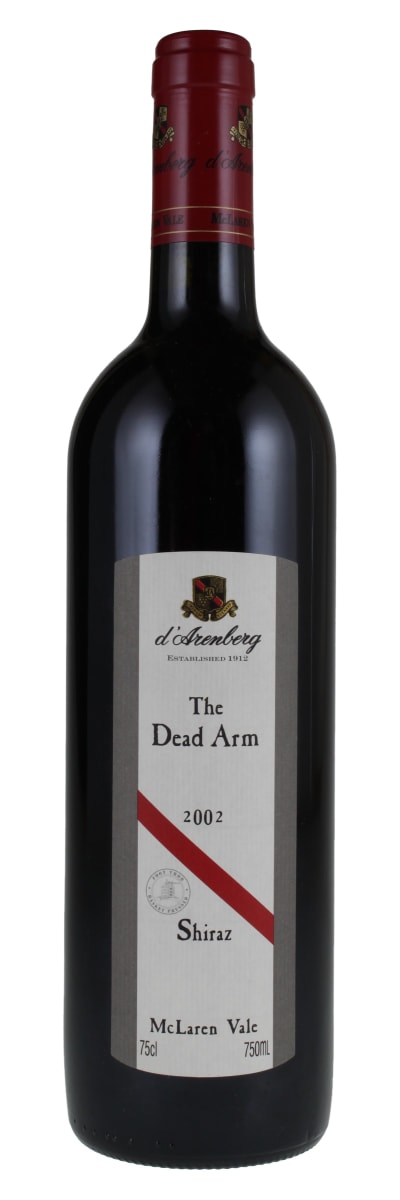 d'Arenberg The Dead Arm Shiraz 2002  Front Bottle Shot