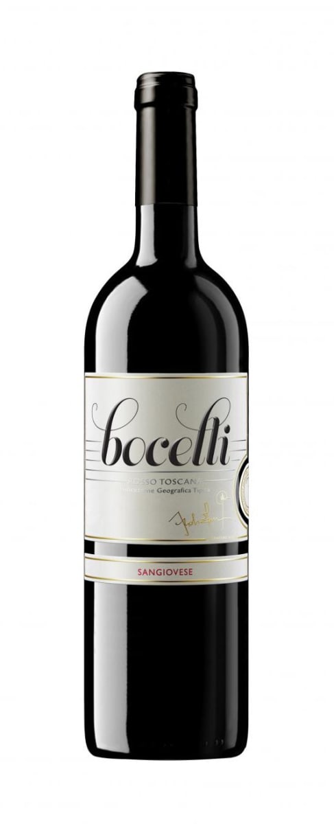 Bocelli Rosso Toscana Sangiovese 2021  Front Bottle Shot