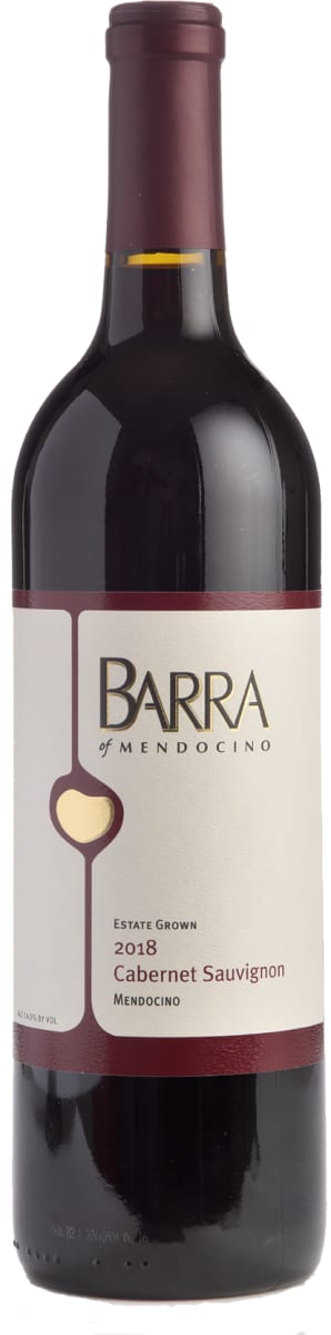 Barra of Mendocino Cabernet Sauvignon 2018  Front Bottle Shot