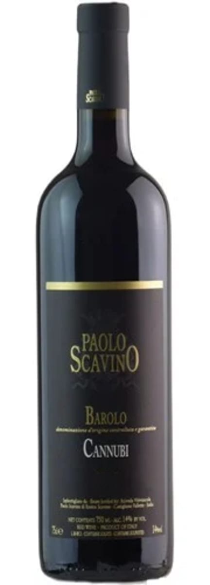Paolo Scavino Barolo Cannubi 1996  Front Bottle Shot