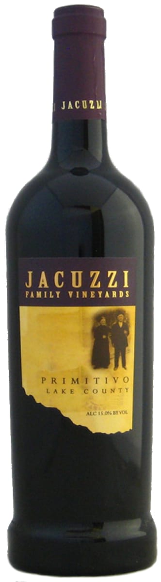 Jacuzzi Primitivo 2015 Front Bottle Shot