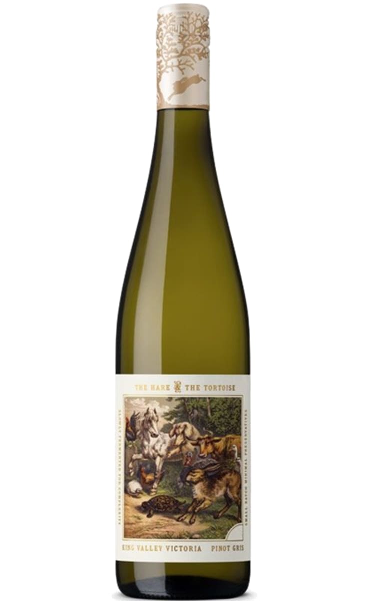 The Hare and The Tortoise Pinot Gris 2023  Front Bottle Shot