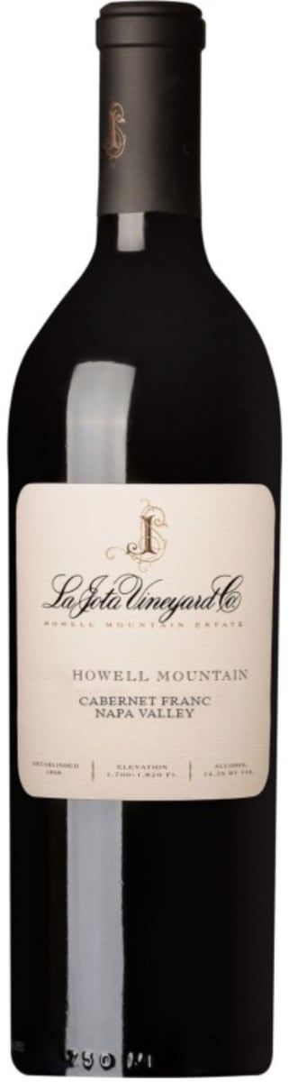 La Jota Howell Mountain Cabernet Franc 2015 Front Bottle Shot