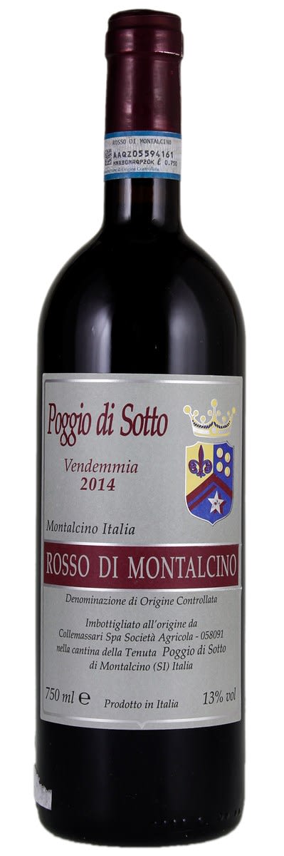 Poggio di Sotto Rosso di Montalcino 2014 Front Bottle Shot