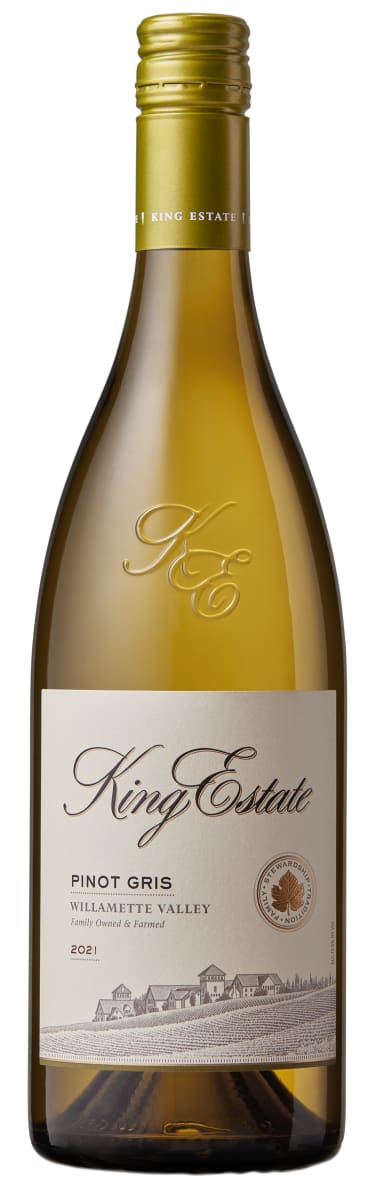 King Estate Willamette Valley Pinot Gris 2021  Front Bottle Shot