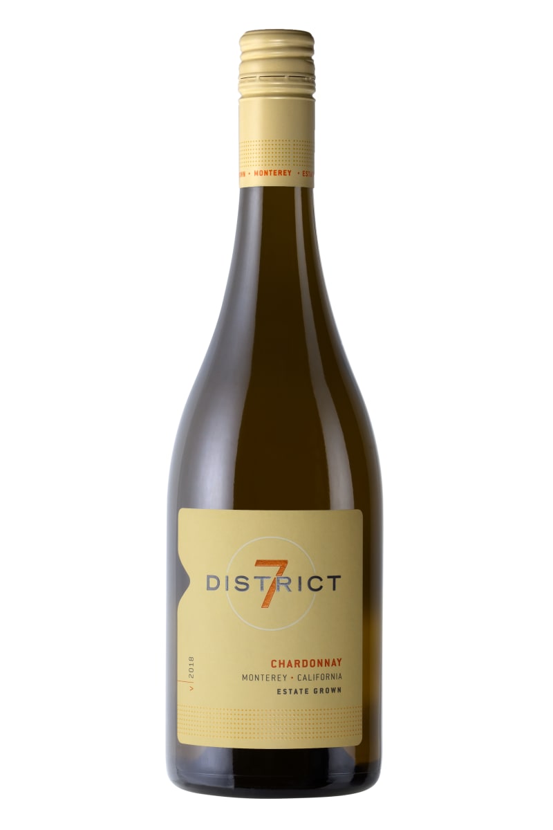 District 7 Chardonnay 2018  Front Bottle Shot