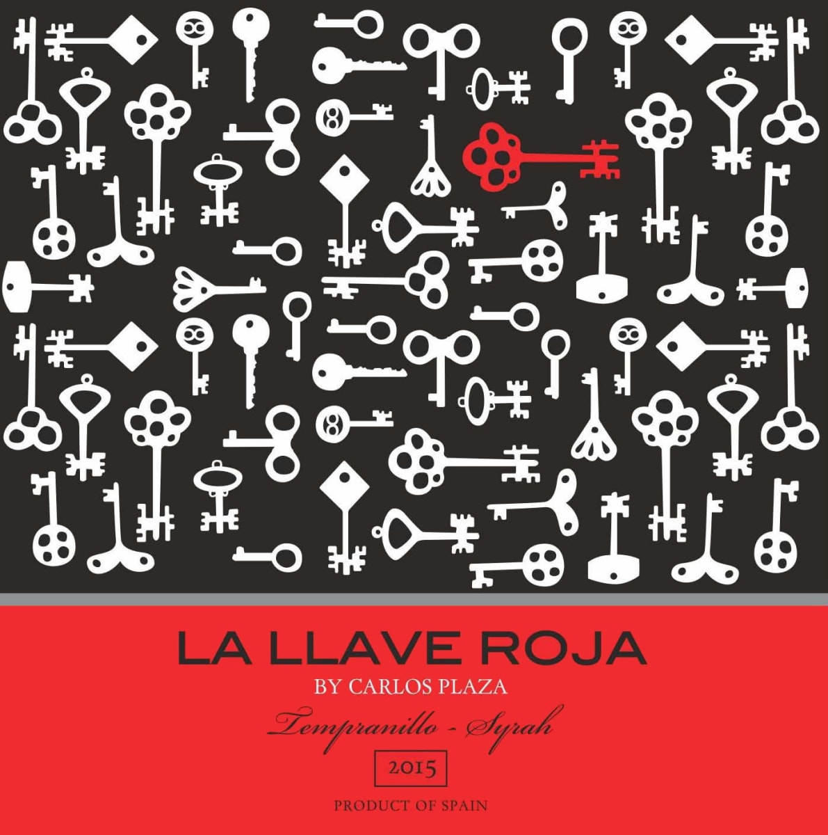 Bodegas Carlos Plaza La Llave Roja 2015  Front Label