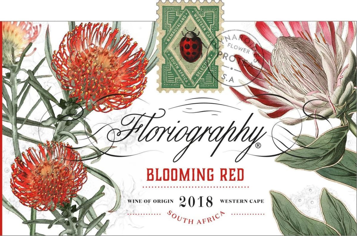 Cederberg Floriography Blooming Red 2018  Front Label