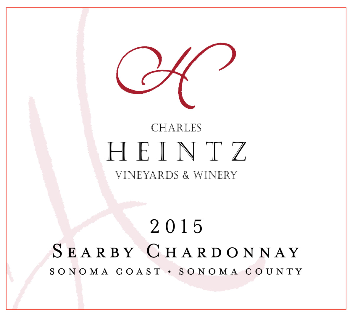 Charles Heintz Searby Vineyard Chardonnay 2015  Front Label