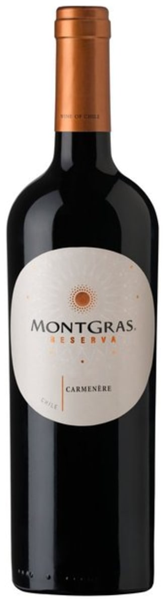 MontGras Reserva Carmenere 2017 Front Bottle Shot
