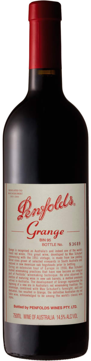 Penfolds Grange 1998  Front Bottle Shot