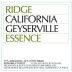 Ridge Geyserville Essence (375ML half-bottle) 2014 Front Label