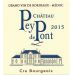 Chateau Pey de Pont 2015 Front Label