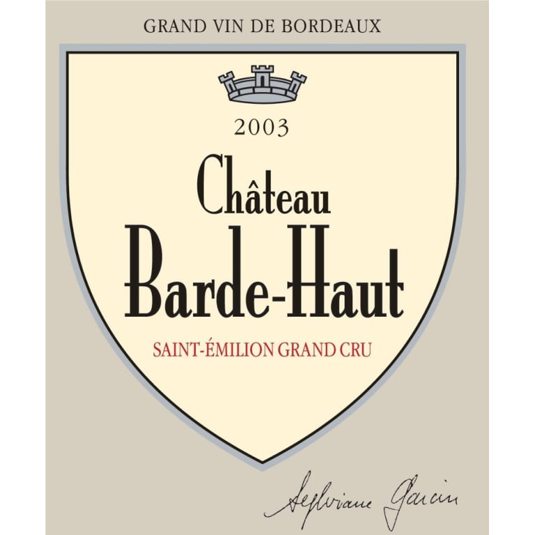Chateau Barde Haut 2003 Front Label