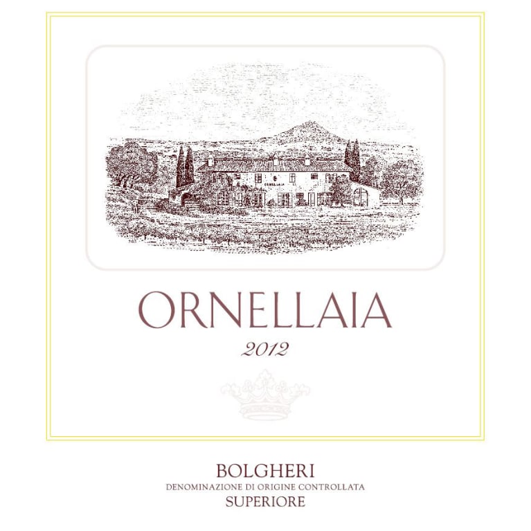 Ornellaia 2012 Front Label