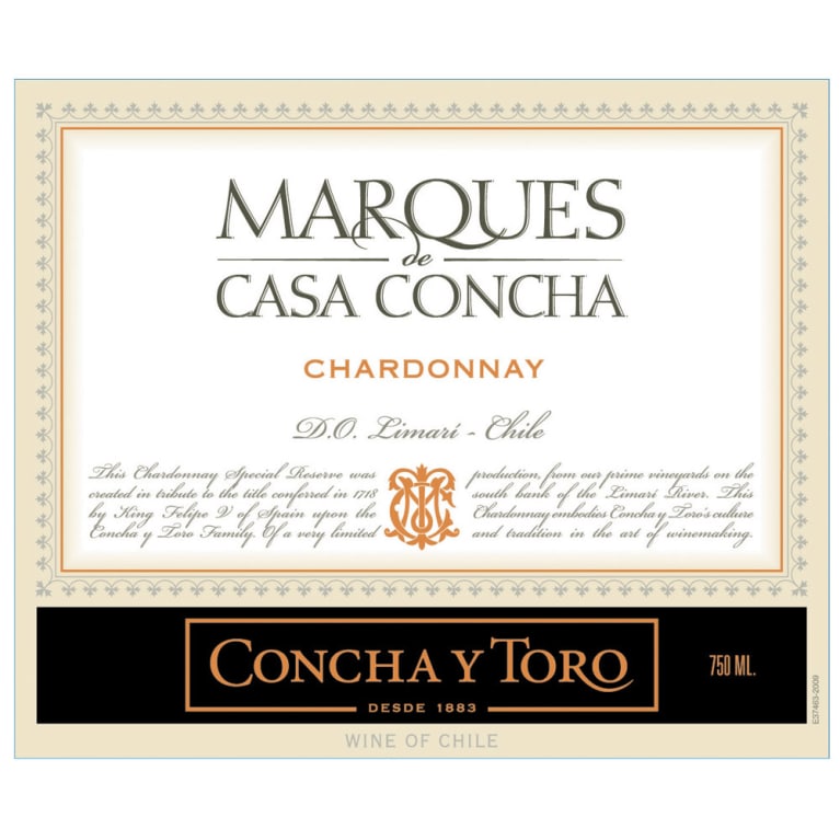 Concha y Toro Marques de Casa Concha Chardonnay 2015 Front Label