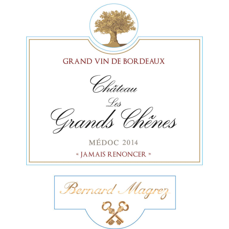 Chateau Les Grands Chenes 2014 Front Label