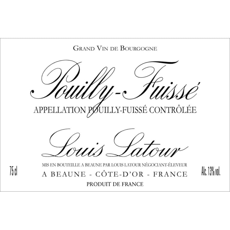 Louis Latour Pouilly-Fuisse 2015 Front Label