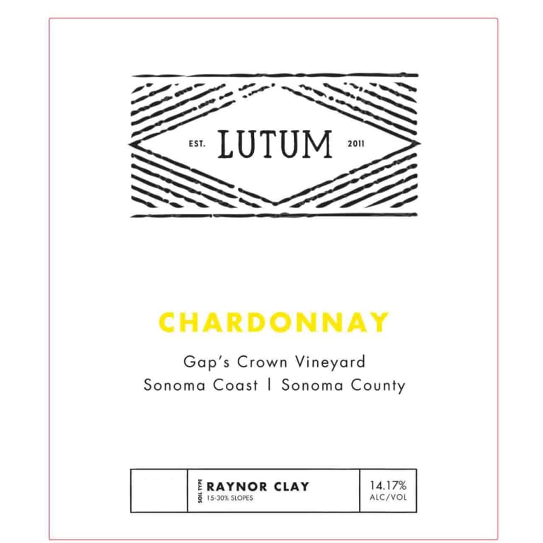 LUTUM Gap's Crown Chardonnay 2015 Front Label