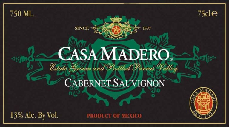 Casa Madero Cabernet Sauvignon 2013 Front Label