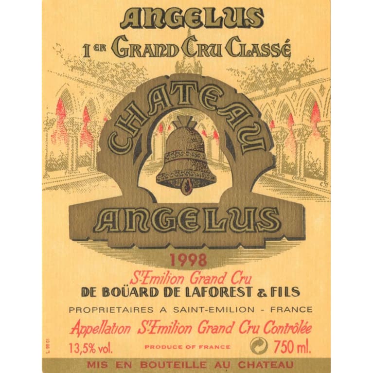 Chateau Angelus 1998 Front Label